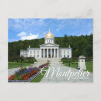 Postal de la Casa de Gobierno de Montpelier Vermon