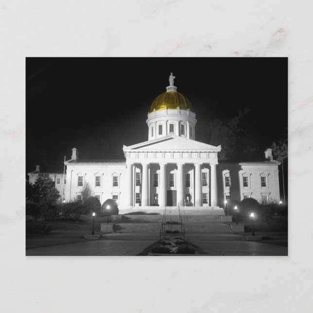 postal de la Casa de Gobierno de Vermont (Anverso)