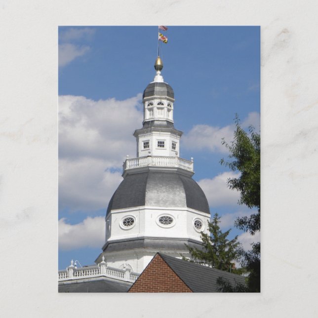postal de la casa estatal de Maryland (Anverso)