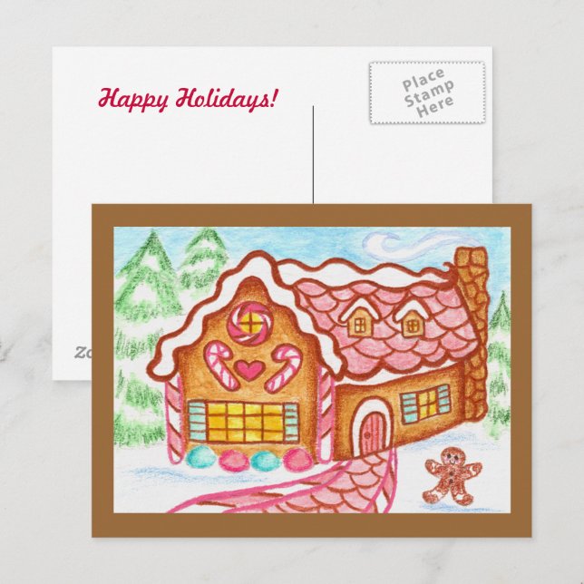 Postal de la casa Gingerbread (Anverso / Reverso)