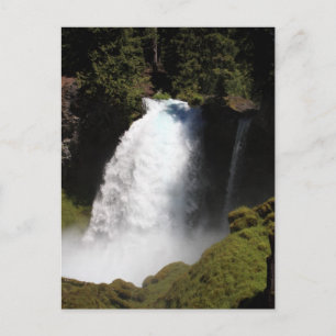 Postal de la cascada de Sahalie cae sobre Oregon