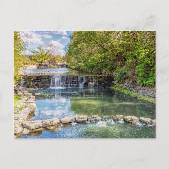 Postal de la Cascada Siloam Springs Sager Creek (Anverso)