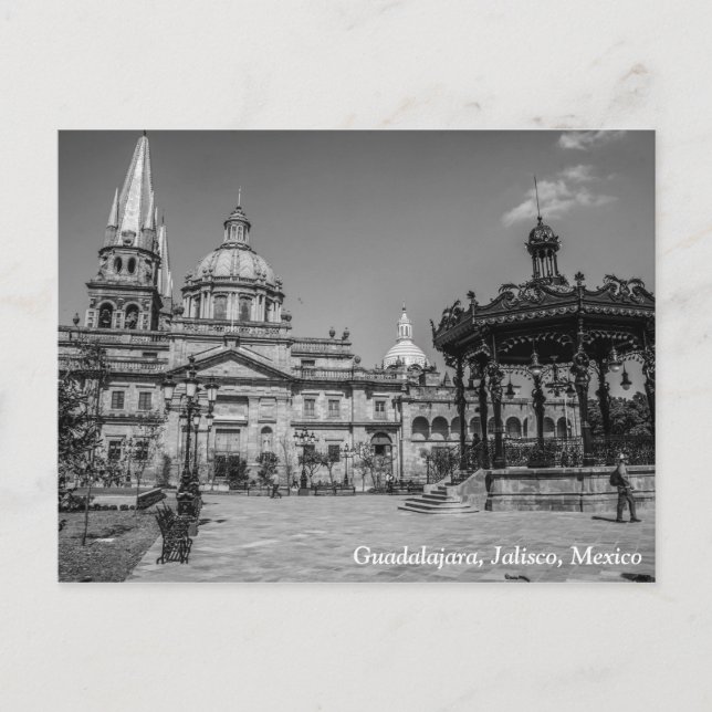 Postal de la catedral de Guadalajara (Anverso)