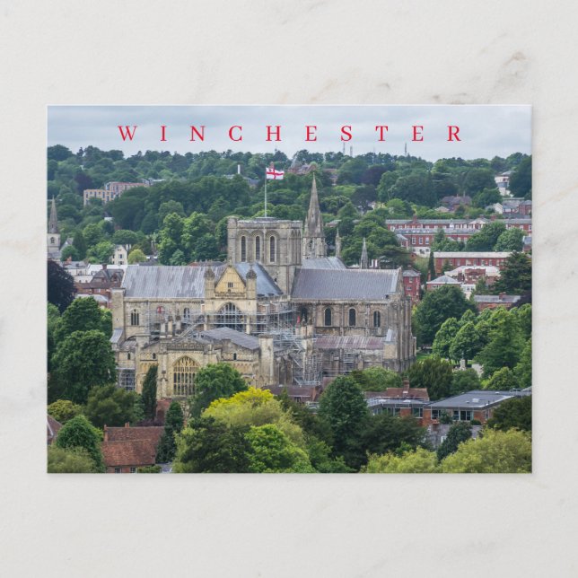 postal de la Catedral de Winchester (Anverso)
