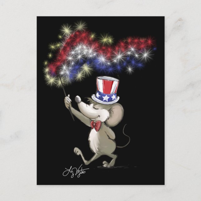 Postal de la celebración de la noche del 4 de juli (Anverso)