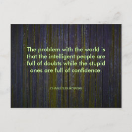 Postal de la cita de Charles Bukowski