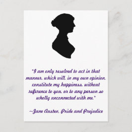 Postal de la cita de Jane Austen