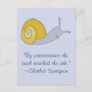 Postal de la cita de perseverancia de Charles Spur