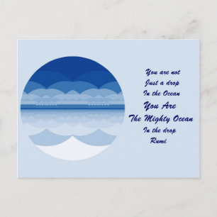 Postal de la cita de Rumi. Diseño de la mandala