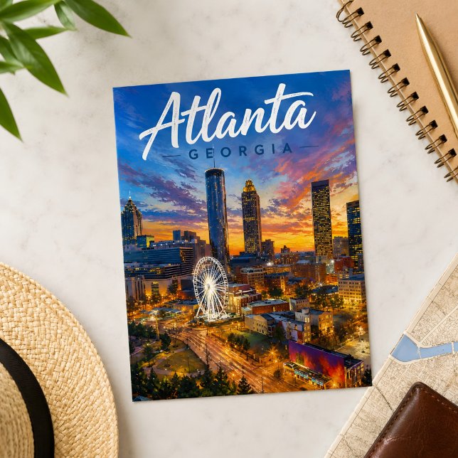 Postal de la ciudad anfitriona de Atlanta Fútbol 2 (Atlanta's postcard. )