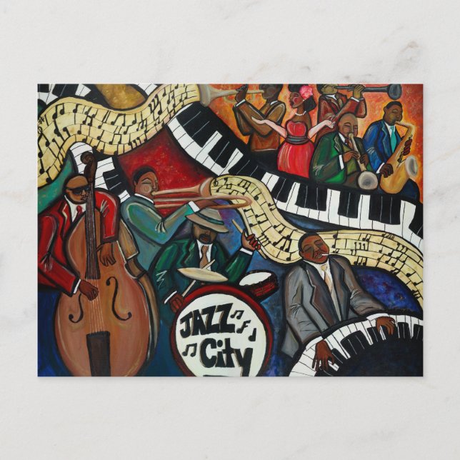 Postal de la ciudad de Jazz (Anverso)