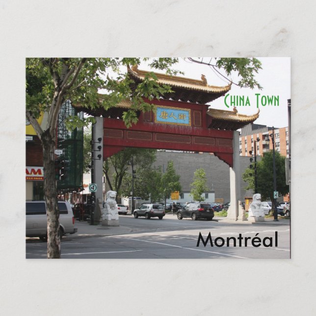 Postal de la ciudad de Montreal China (Anverso)