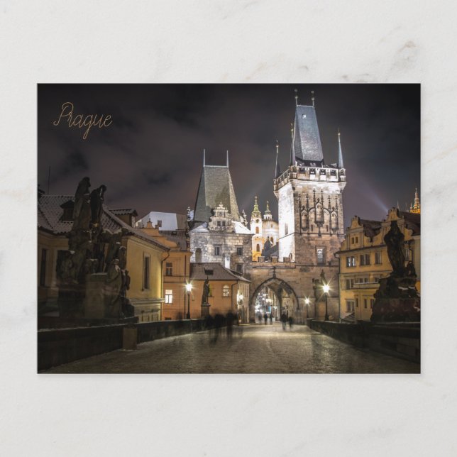 postal de la ciudad de Praga en República Checa (Anverso)