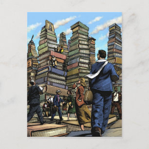 Postal de la ciudad del libro