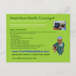 Postal de la cobertura de salud de AmeriPlan