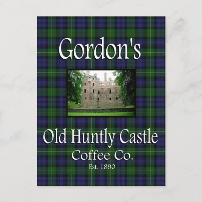 Postal de la compañía de café Old Huntly Castle Co (Anverso)