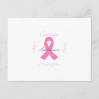 Postal de la conciencia del cáncer de pecho