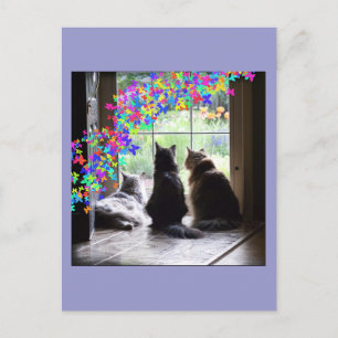 Postal de la condolencia del gato del puente del