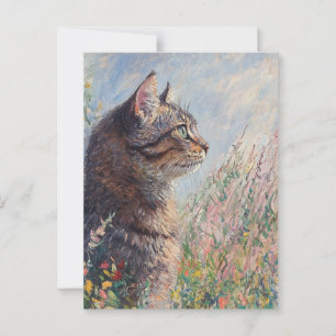 Postal de la cosecha del gato de Monet