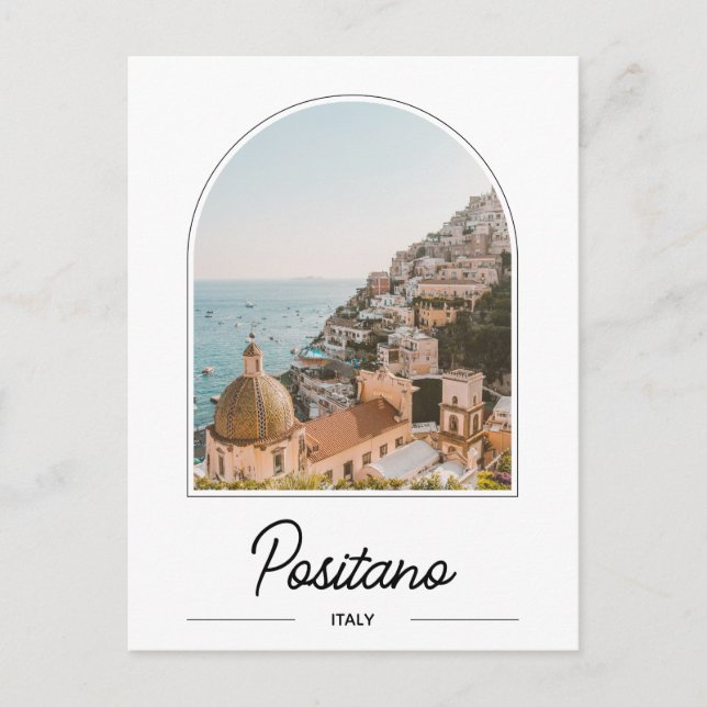 Postal de la Costa Amalfitana de Positano Italia (Anverso)
