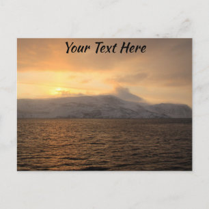 Postal de la costa de invierno de Noruega personal