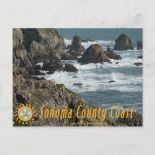 postal de la costa del condado de Sonoma de alta v
