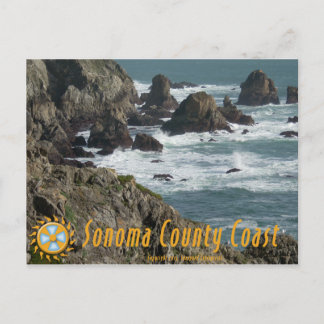 postal de la costa del condado de Sonoma de alta v