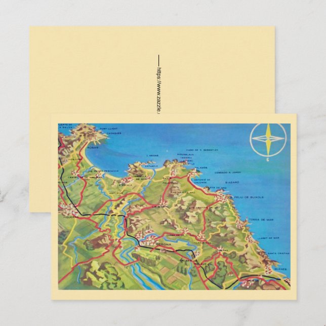 Postal de la costa norte de España (Anverso / Reverso)