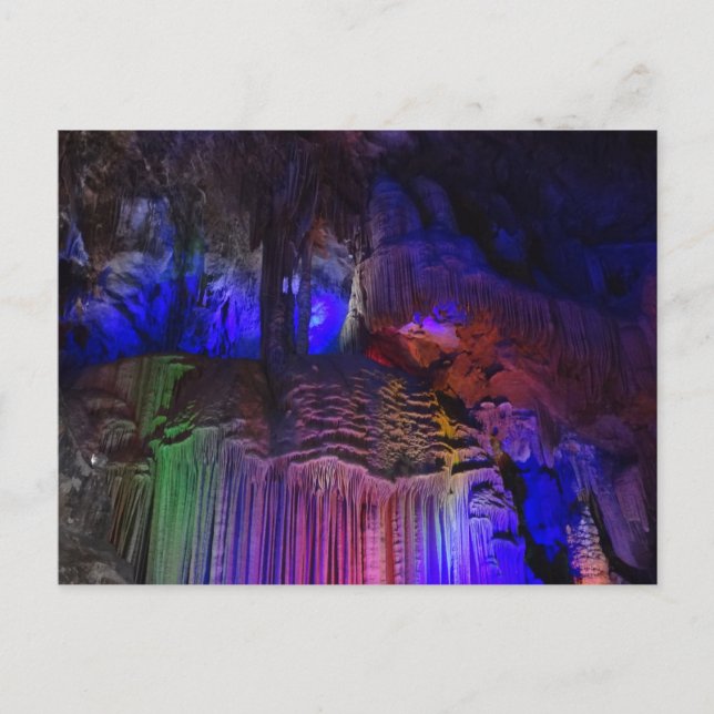 Postal de la cueva plateada (Guilin, China) (Anverso)