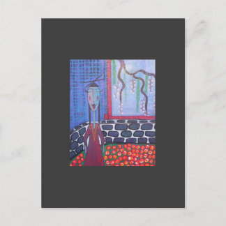 postal de la dama de té japonesa