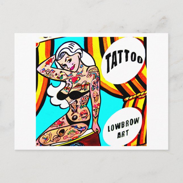 postal de la dama tatuada (Anverso)