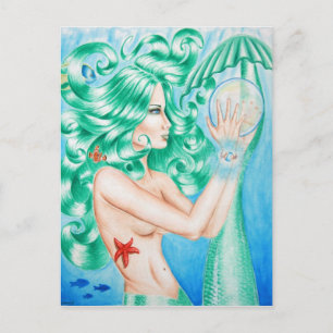 Postal de la diosa del agua