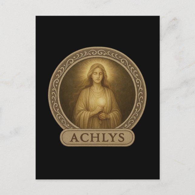 Postal de la diosa del trabajo en la sombra de Ach (Anverso)