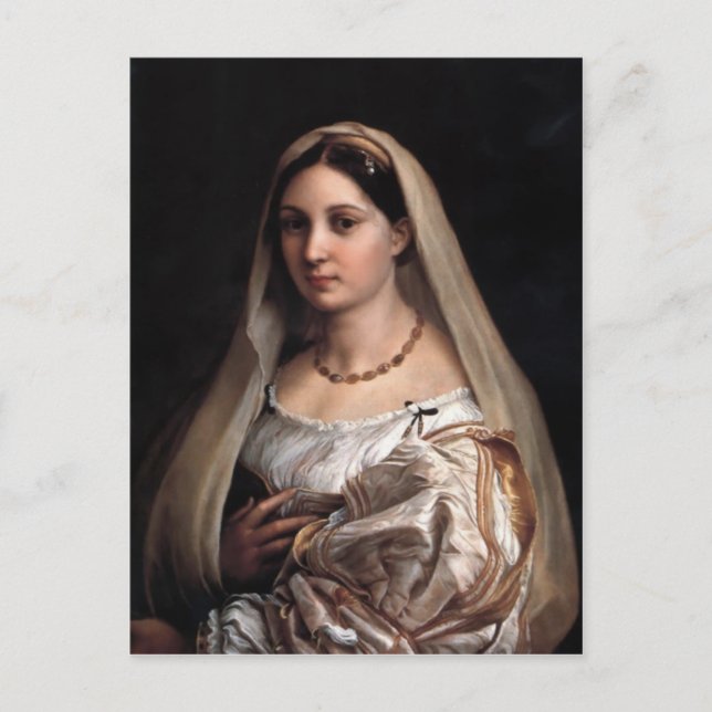 Postal de La Donna Velata (Anverso)