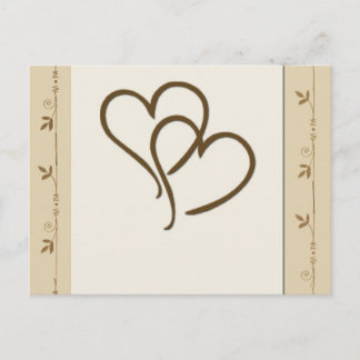 Postal de la ducha de boda de colores terrenales
