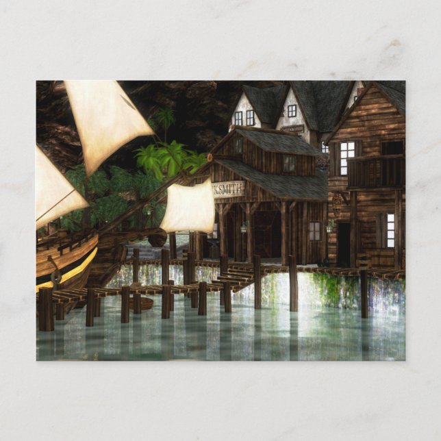 postal de la ensenada pirata fantasma (Anverso)