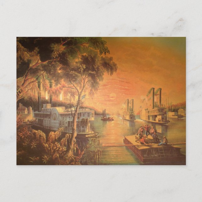 Postal de la época del río Misisipi (Anverso)