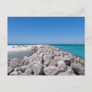 Postal de la escollera en medio de Shell Island