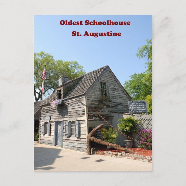 postal de la escuela de madera más antigua (Anverso)