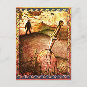 Postal de la espada del arte