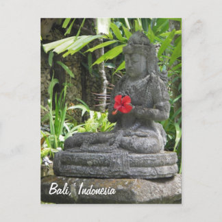 postal de la estatua de Bali