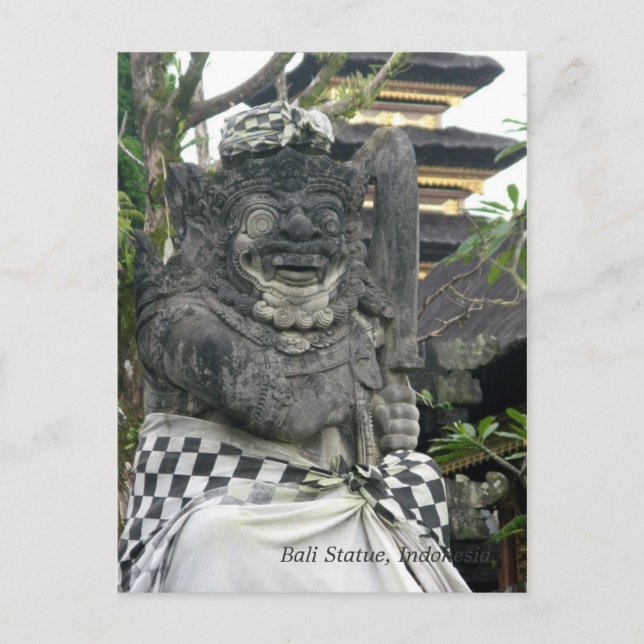 postal de la estatua de Bali (Anverso)