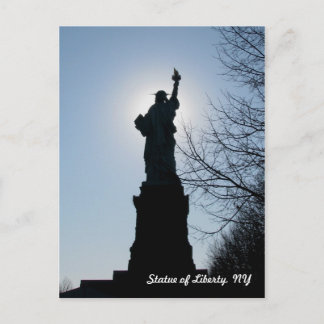 postal de la Estatua de la Libertad