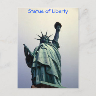 postal de la Estatua de la Libertad