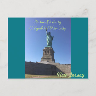 Postal de la Estatua de la Libertad de Nueva Jerse