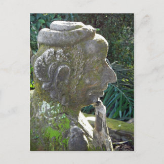 Postal de la estatua del hombre serpiente