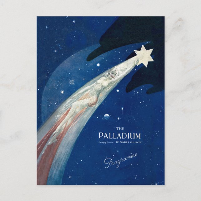 Postal de la estrella del navidad (Anverso)