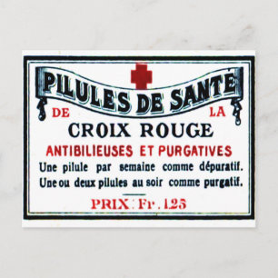 Postal de la etiqueta de Rouge vintage