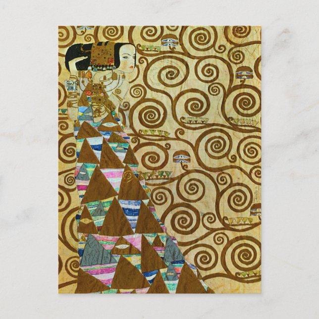 Postal de la expectativa de Gustavo Klimt (Anverso)