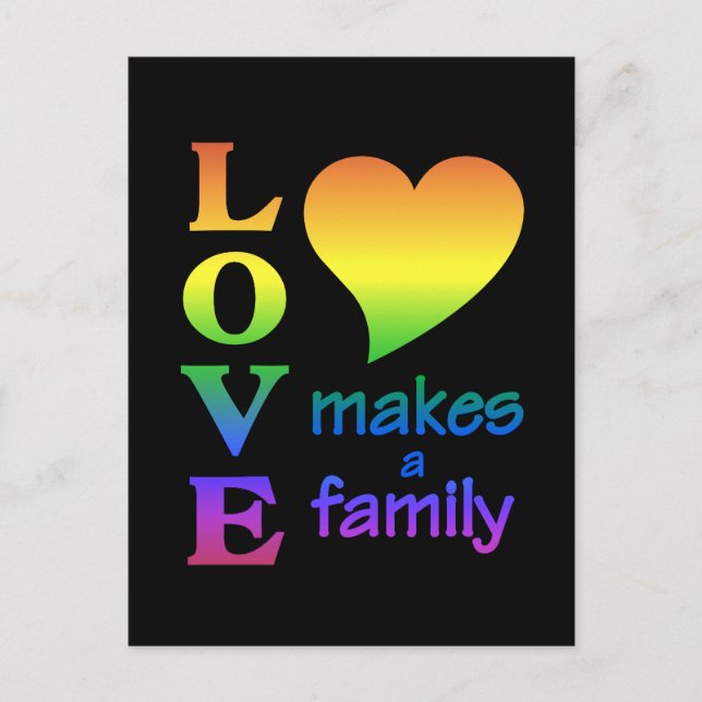 Postal de la familia Rainbow, personalizar (Anverso)